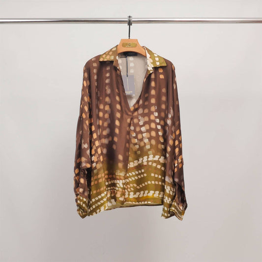 Tunique imprimée fluide col ouvert KD9233VS-28