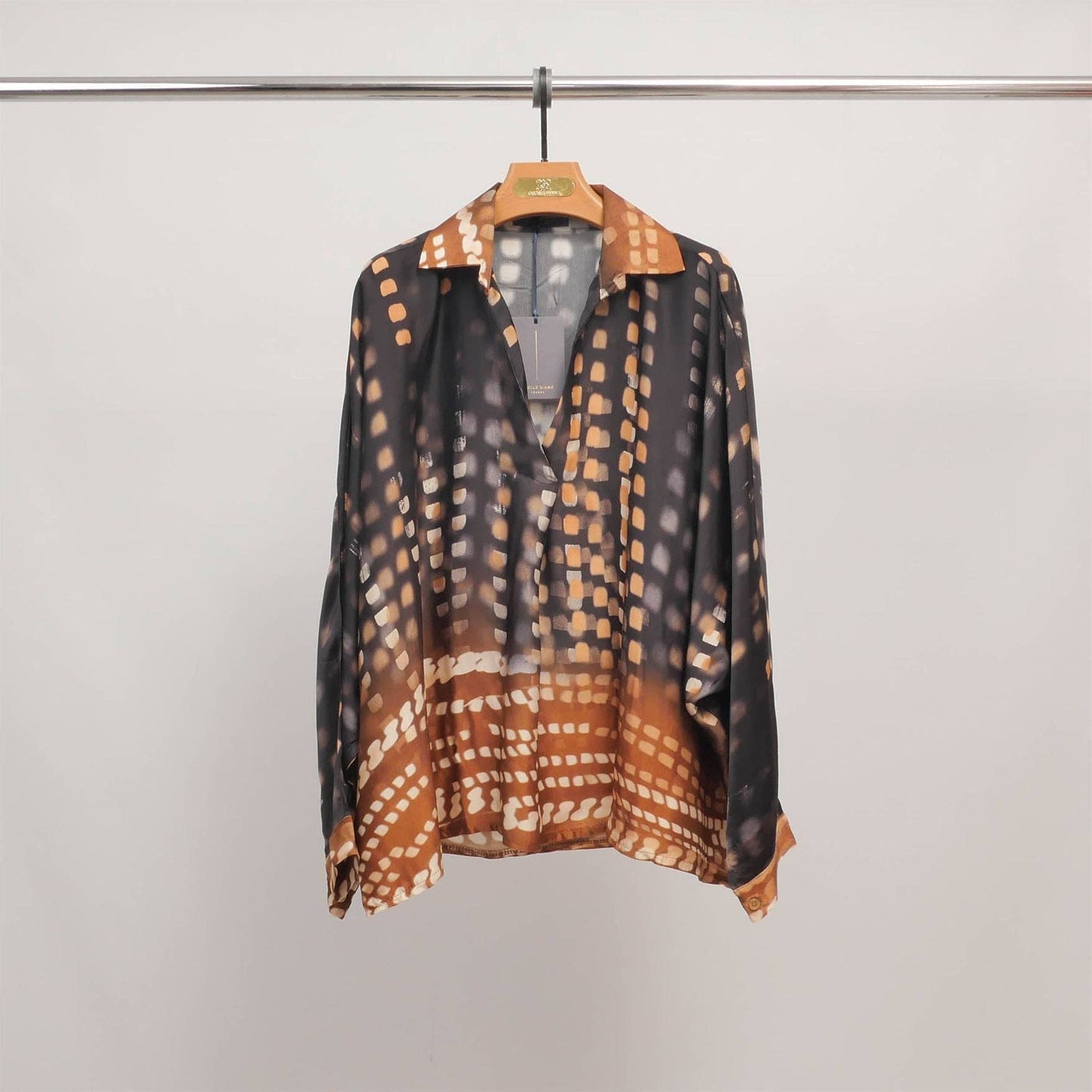 Tunique imprimée fluide col ouvert KD9233VS-28