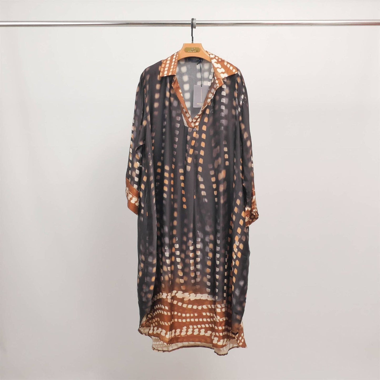 Robe fluide imprimée col chemise KD6120VS-8