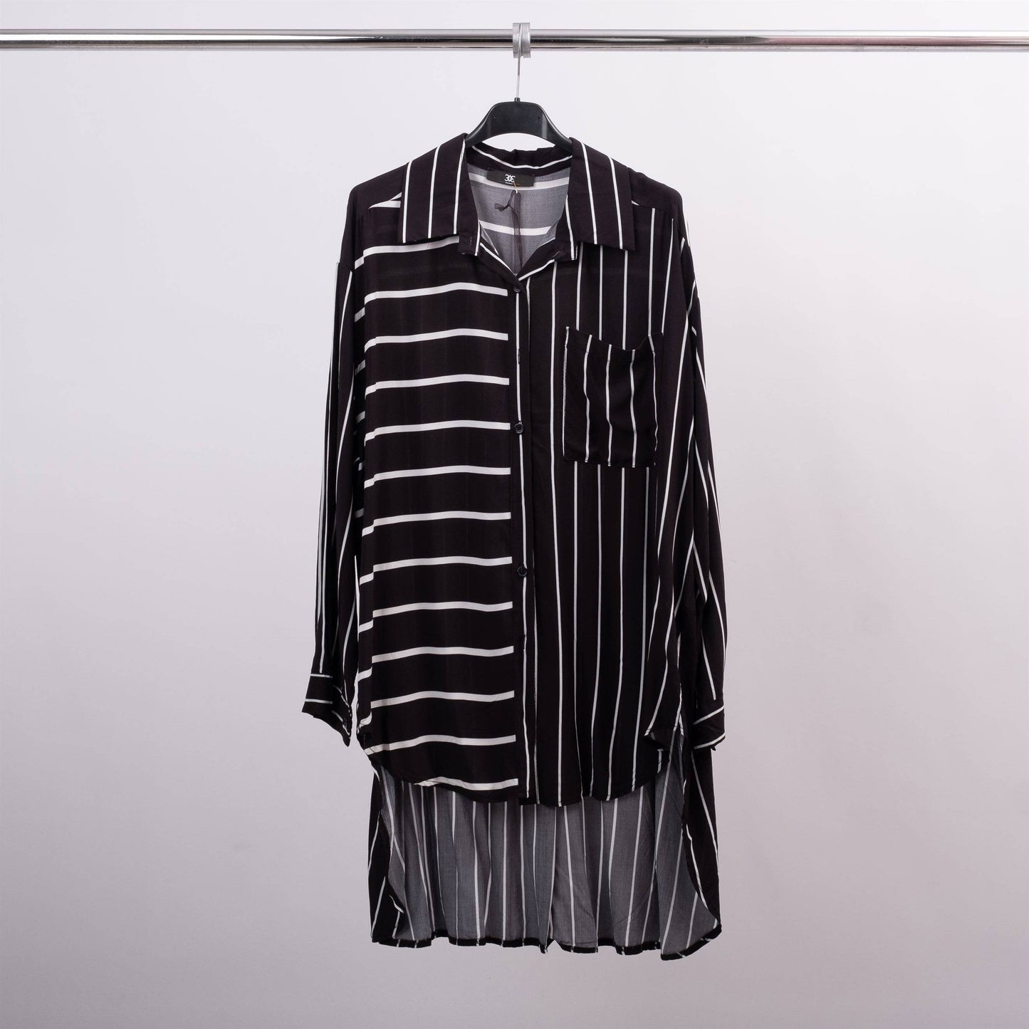 Chemise en viscose avec rayures colorés 1495679