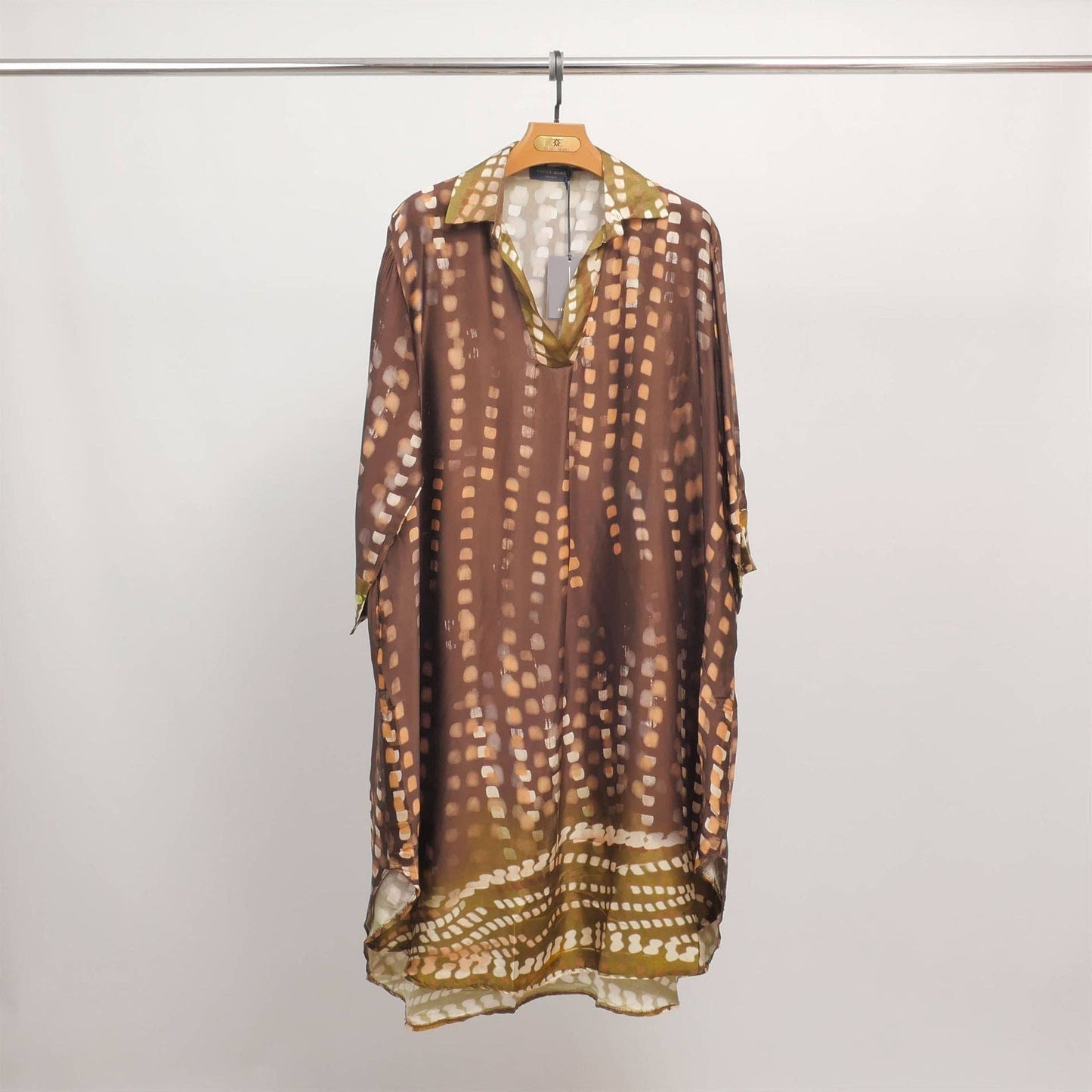 Robe fluide imprimée col chemise KD6120VS-8