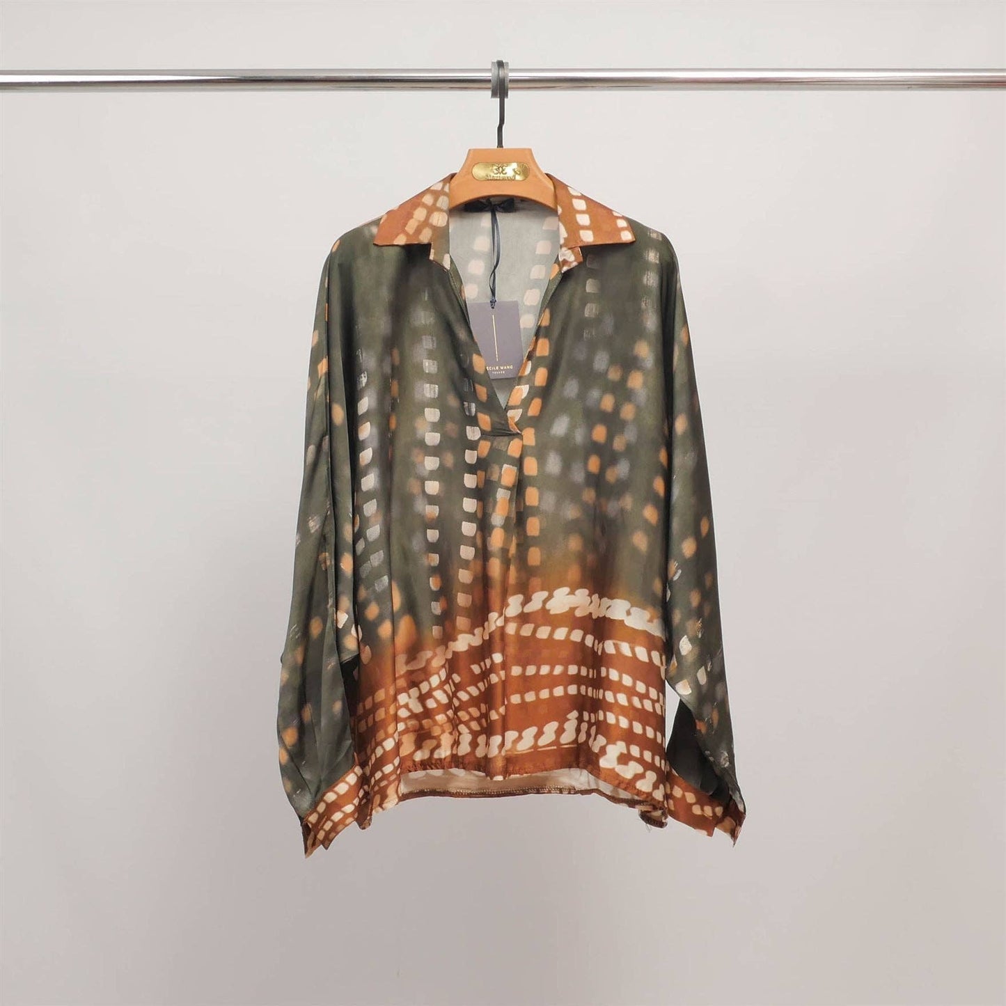 Tunique imprimée fluide col ouvert KD9233VS-28