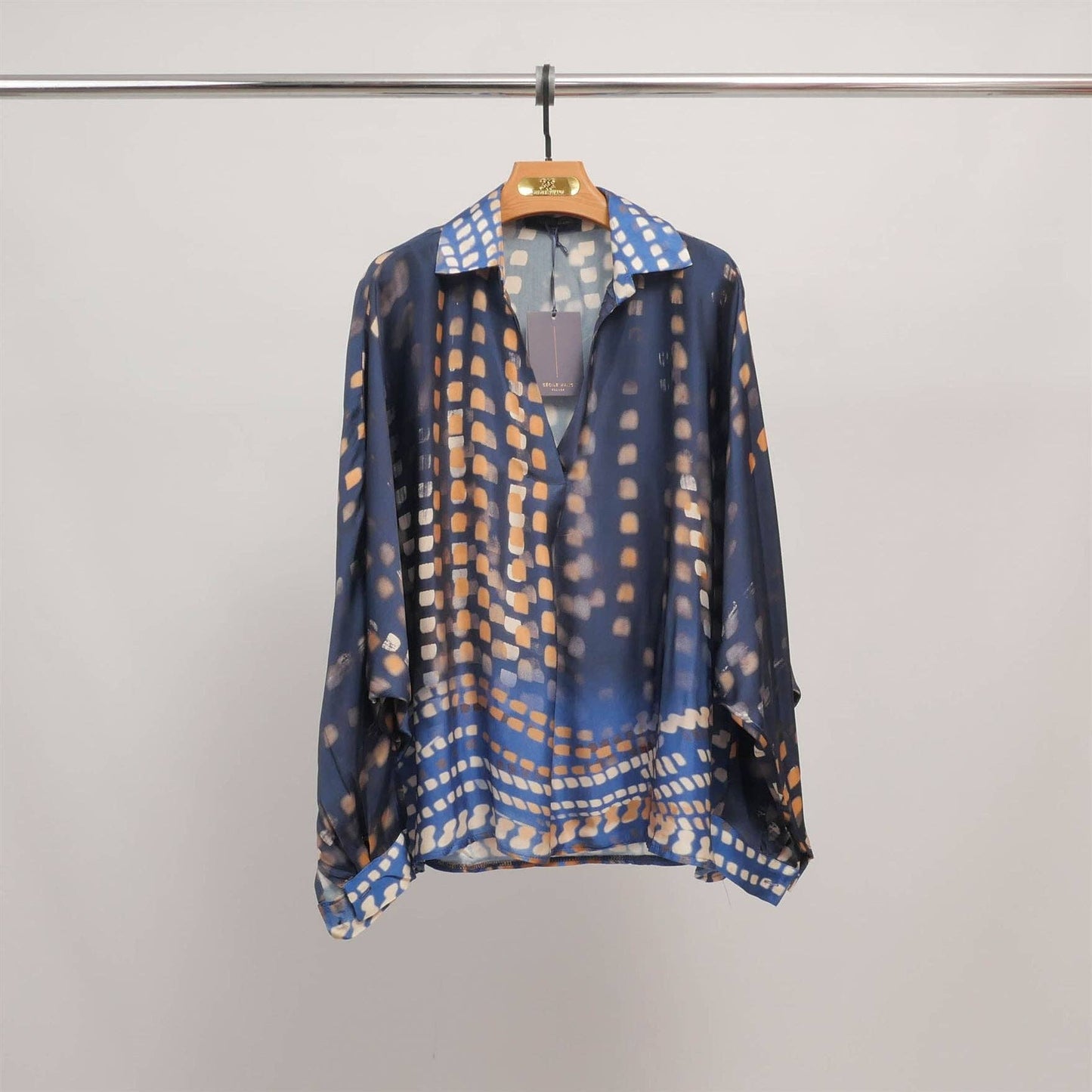 Tunique imprimée fluide col ouvert KD9233VS-28