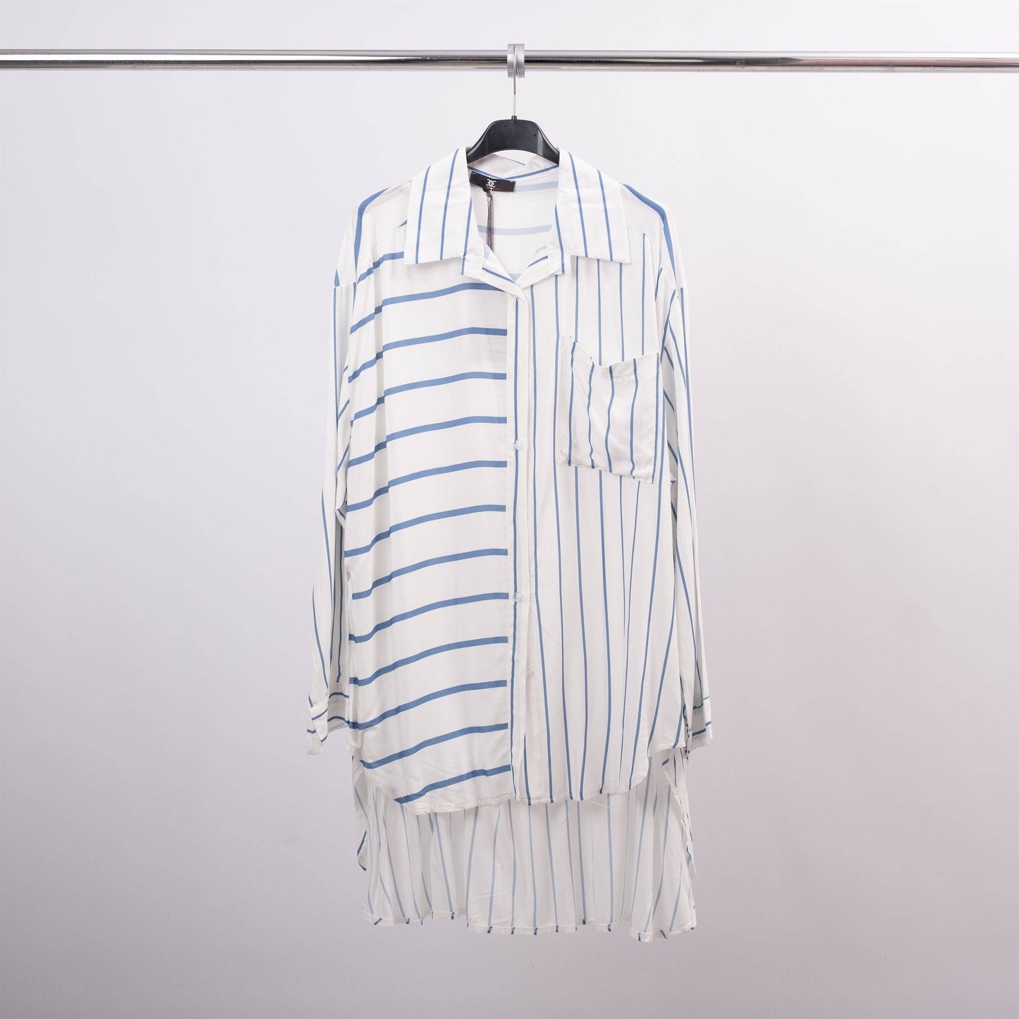 Chemise en viscose avec rayures colorés 1495679