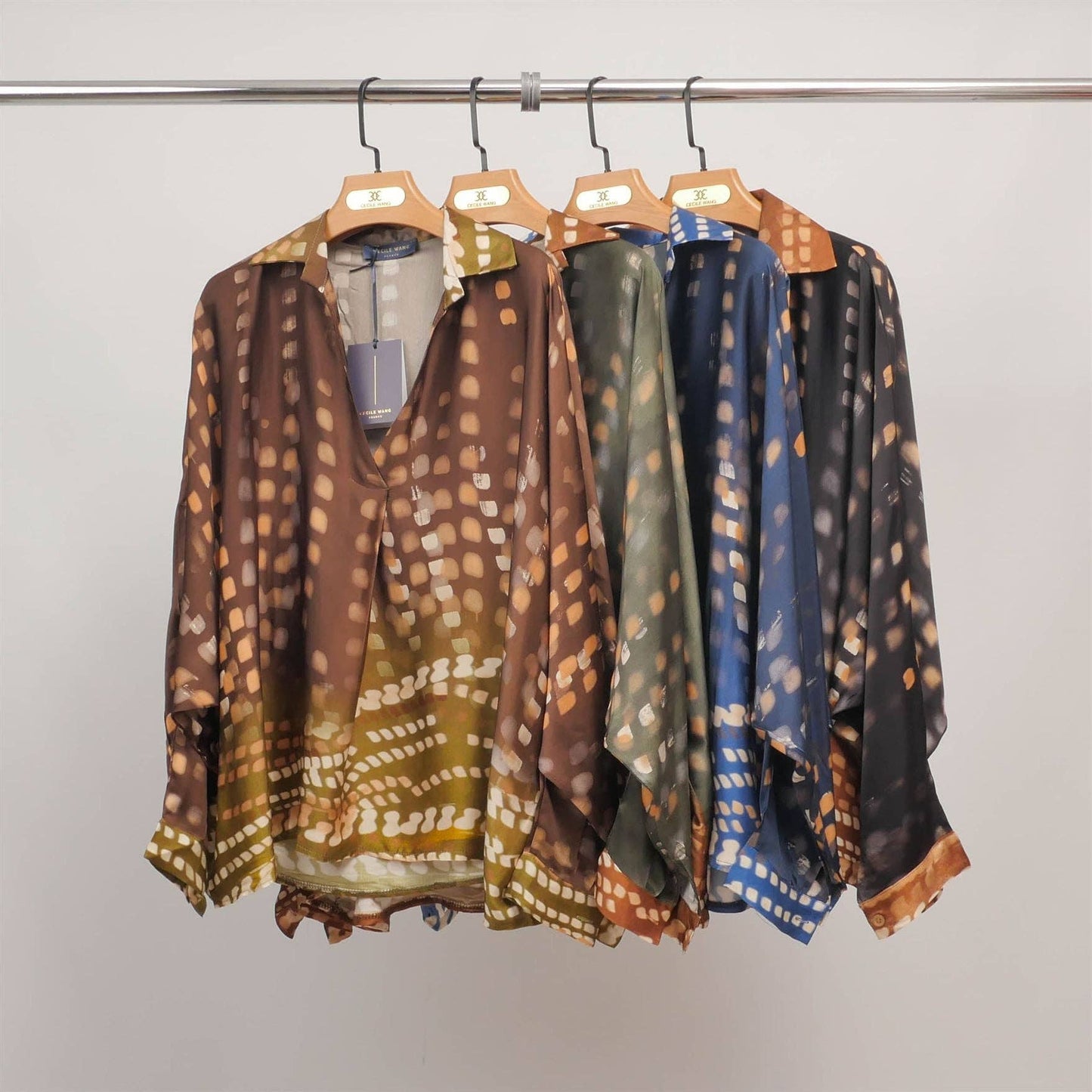 Tunique imprimée fluide col ouvert KD9233VS-28